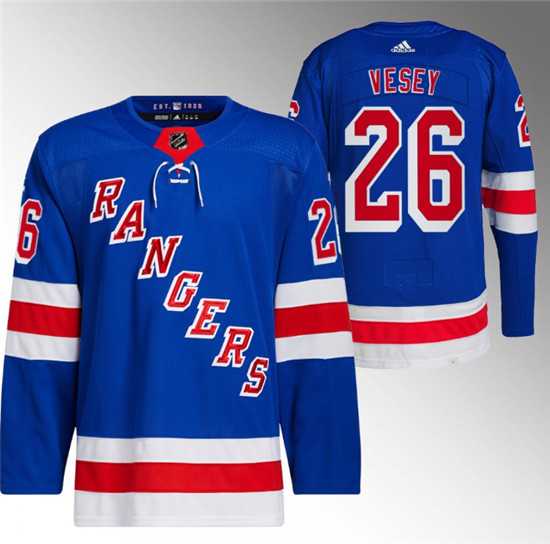 Men%27s New York Rangers #26 Jimmy Vesey Blue Stitched Jersey Dzhi